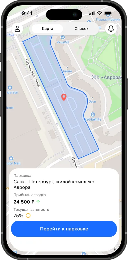 Парковка на карте